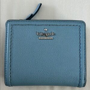 Kate Spade Blue Leather Wallets with Textured Finish